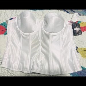 White bridal corset